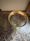 4 Vintage Tifton Depression Era Uranium Glass Sherry Glow Blacklight Gold Rim — photo 9