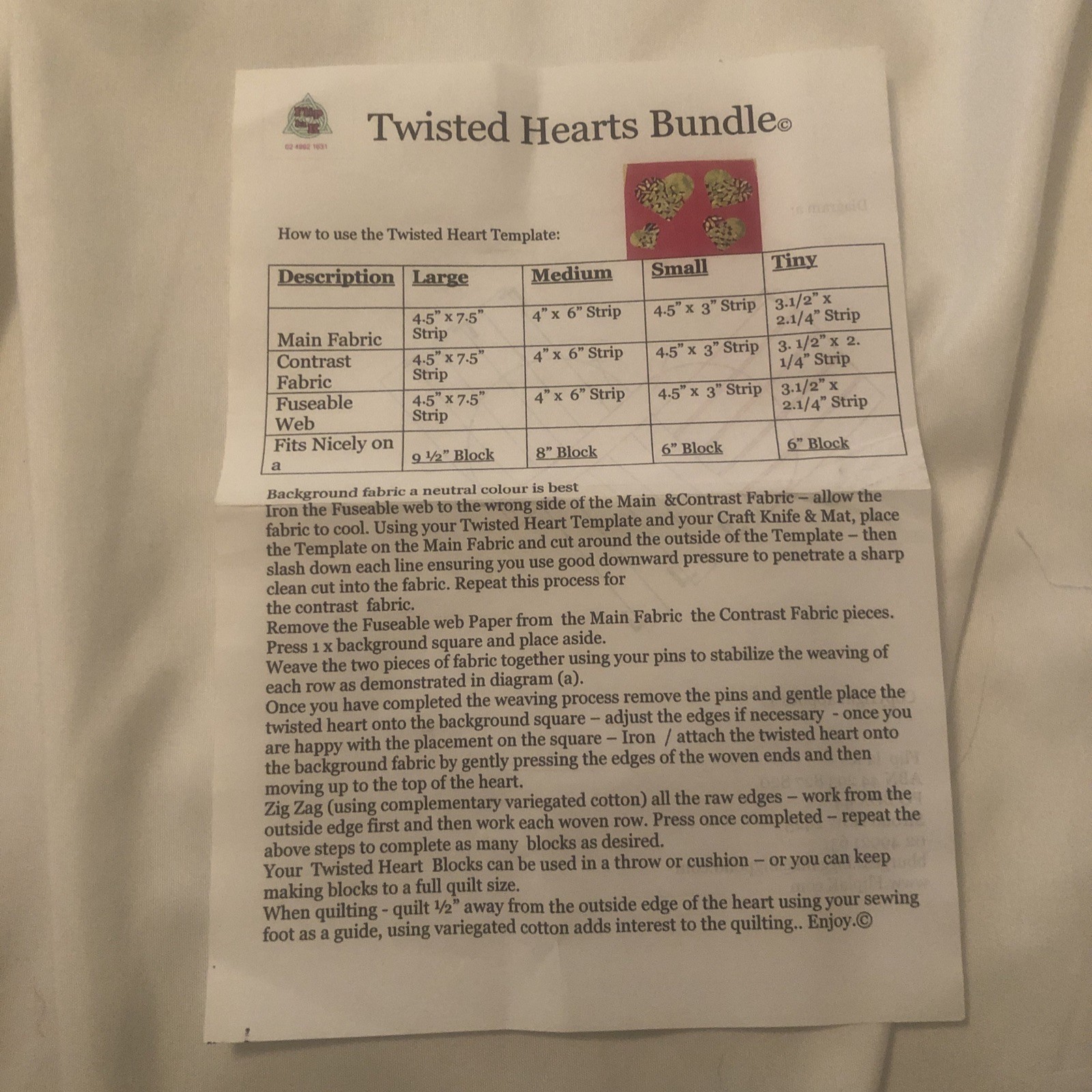 Twisted Hearts Quilting Templates Set Of 4 Sizes By Flip La K