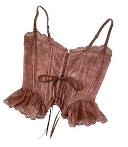 VTG Y2K Victoria’s Secret BUTTERFLY Corset Top RARE Pink Coquette Victorian Sz S