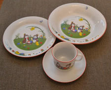 Freiberger Porzellan Kindergedeck Ostermotiv DDR Produktion