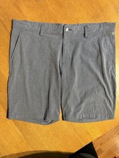 Adidas Golf Shorts Mens 38 Heather Gray Performance Flat Front Stretch 9” Inseam