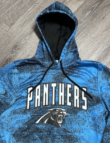 Carolina Panthers Blue Drawstring Hoodie Zubaz Team Apparel NFL Men’s S Small - Afbeelding 13 van 14