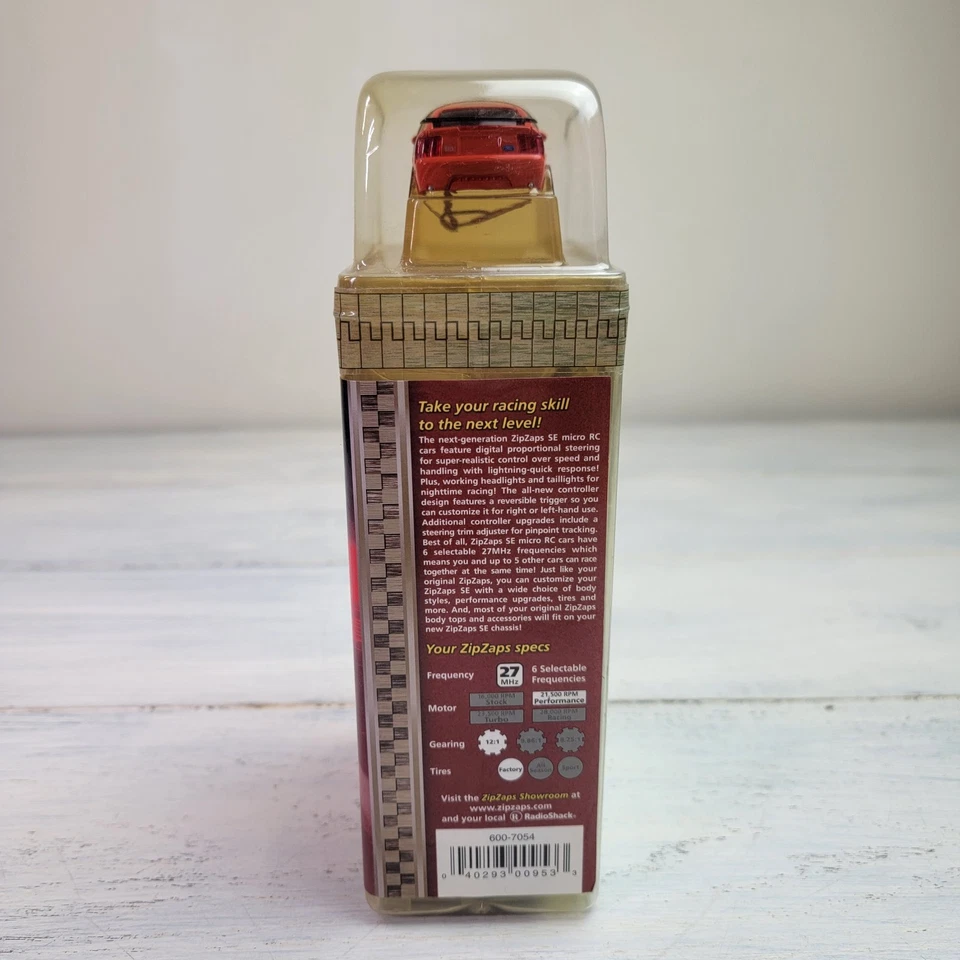 Zip Zaps Micro RC SE Orange Ford Mustang Mach 1 New Sealed NOS - Image 3 of 4