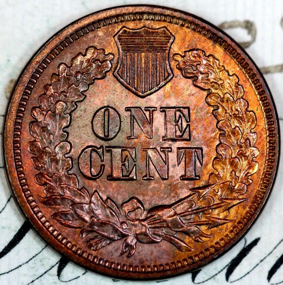 1869 PRISTINE+ GEM BU MS INDIAN HEAD PENNY DC205 FROM MATTHEWS HOARD - Image 2 of 3