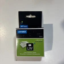 DYMO LabelWriter Address Labels 1 1/8 x 3 1/2 Clear 130 Labels/Roll 30254