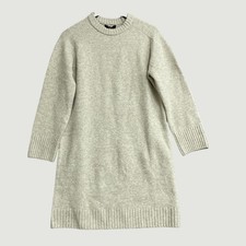Dalia Beige Women's Blend Knit Long Sleeve Sweater Mini Dress Women's S M0272