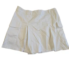 TwentySixHundred Skort Womens M White Side Cargo Pockets Stretch Pleated front