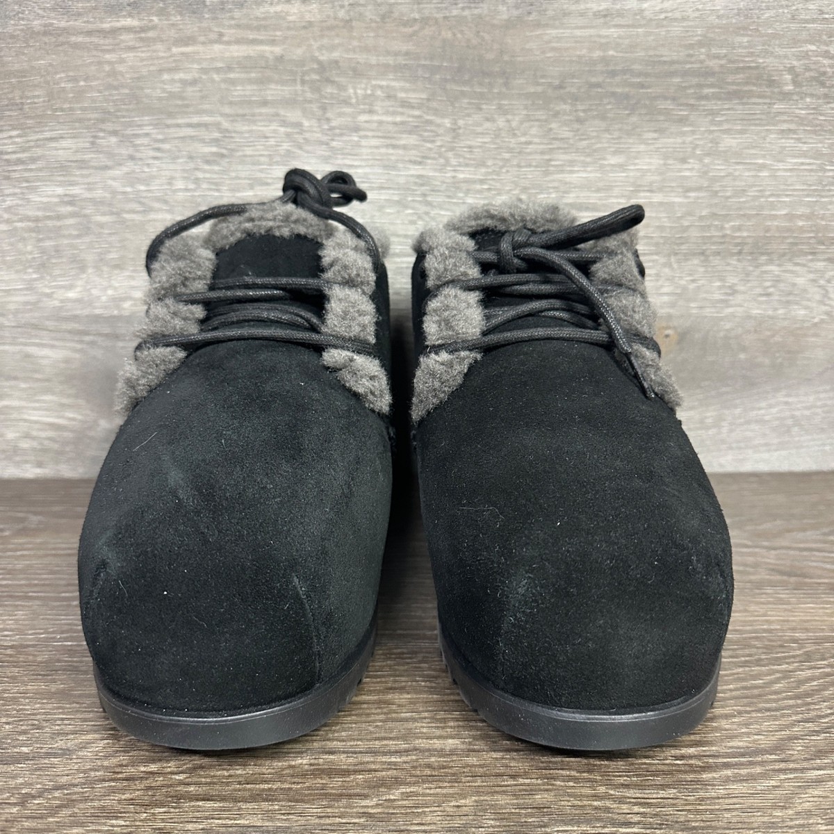 UGG Women's Pumped Lace Up Suede Ankle Boots Size 8 Black 1158261