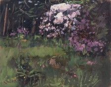 Secret Garden ? Oil on Board, attributed to Karl Terry