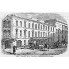 Residence Count De Morny French Ambassador to St Petersburg - Antique Print 1856