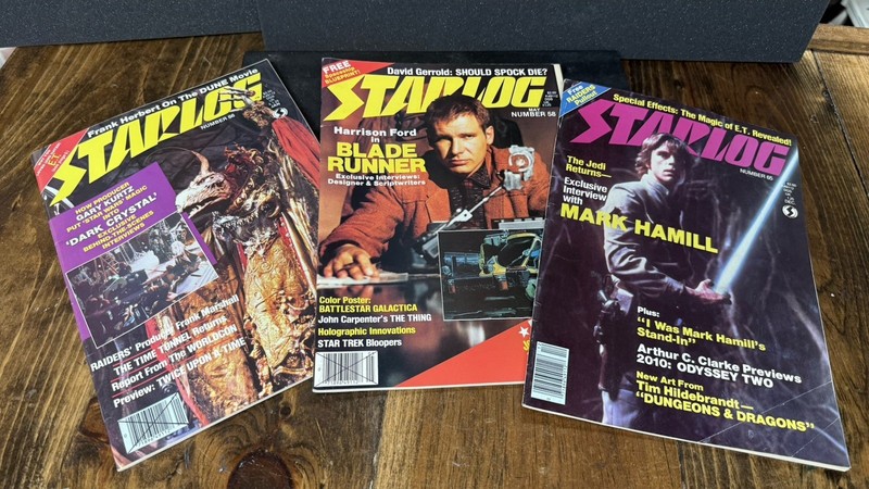 Starlog Magazine classic back issues 58,65, and 66.