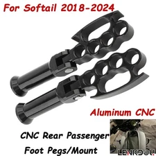 Pair Rear Passenger Foot Peg Mount For Harley Softail Breakout Fat Bob 2018-2024