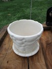 Vintage Brush McCoy Pottery Pebble Planter Attached Saucer — photo 2