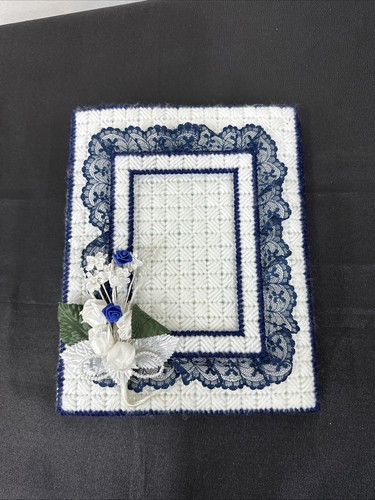 Cross Stitch Photo Album Handmade Fabric Binder Baby Baptism Christening Granny