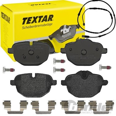 TEXTAR BREMSBELAGSATZ HINTERACHSE + WARNKONTAKT passend für BMW X3 F25 X4 F26