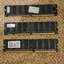 Samsung DDR SDRAM SDR SDRAM DIMM PC2700 PC133 3 Modules 256MB 128MB 64MB