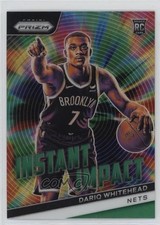 2023-24 Panini Prizm Instant Impact Green Prizm Dariq Whitehead #10 wq8