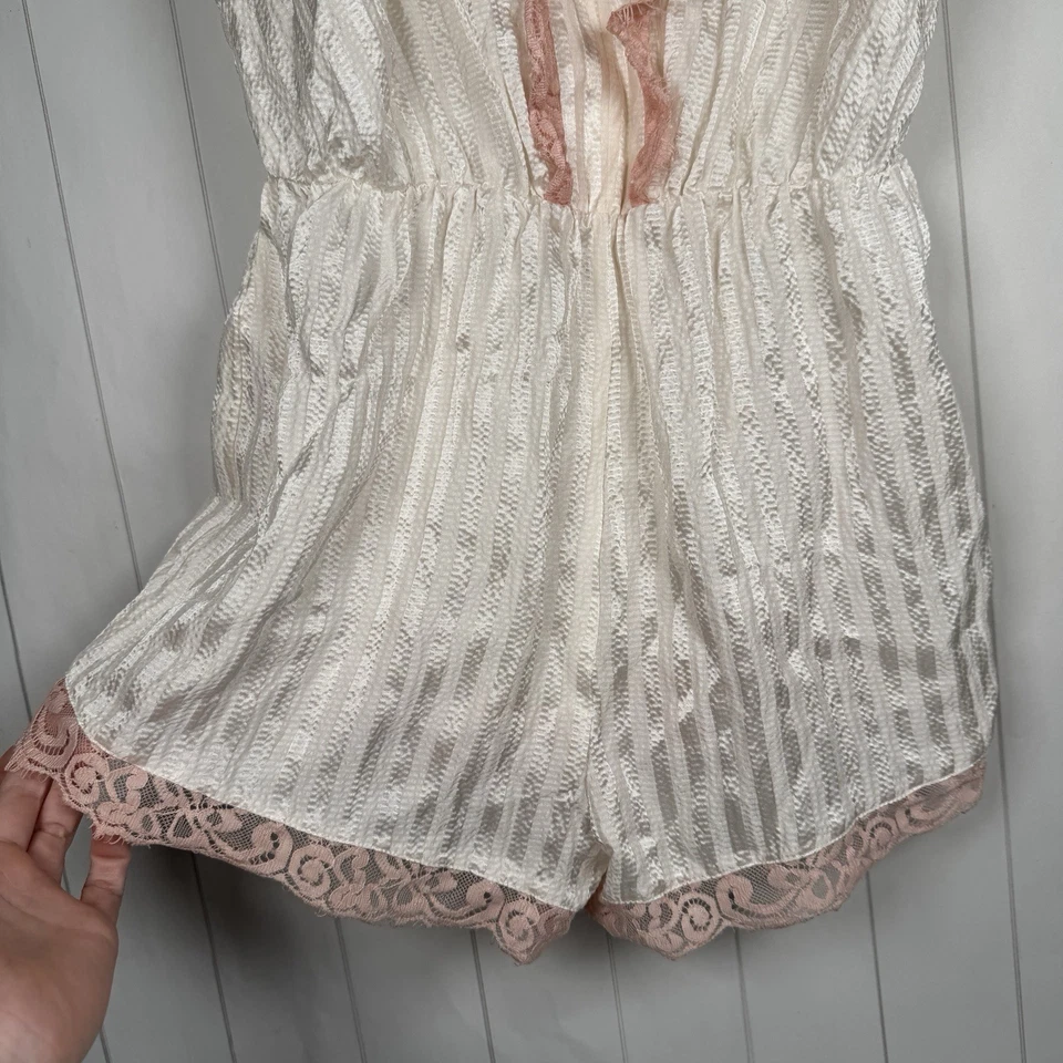 Sexy coqueta nupcial E by Eloise Anthropologie 100 % seda peluche encaje XS Foto 4 de 4