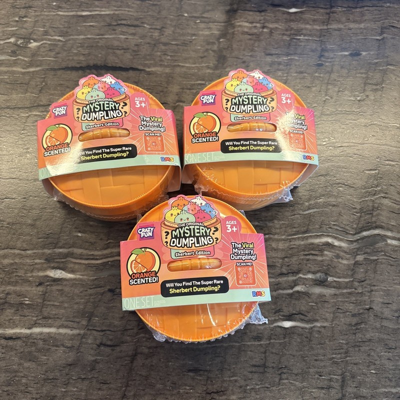RMS Crazy Fun Mystery Maltose Sherbert Dumpling Orange Scented Blind Lot of 3