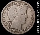 1912 Silver Barber Half Dollar - Scarce  Better Date  No Reserve  #L4880