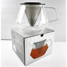KINTO CARAT Teapot 28oz Glass Stainless Steel Fine Mesh Filter 4.25” (From USA)