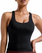 Tank Tops with Built in Bras, Racerback Activewear Yoga Workout Tops for Wome...