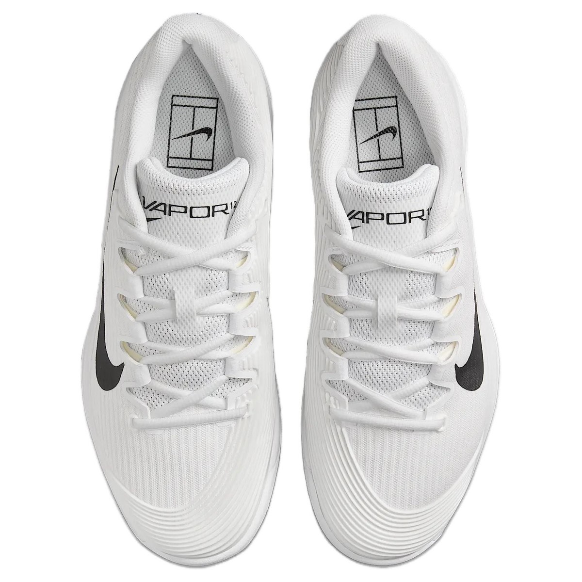 Size 9.5 - NikeCourt Air Zoom Vapor 12 HC White Black W for sale