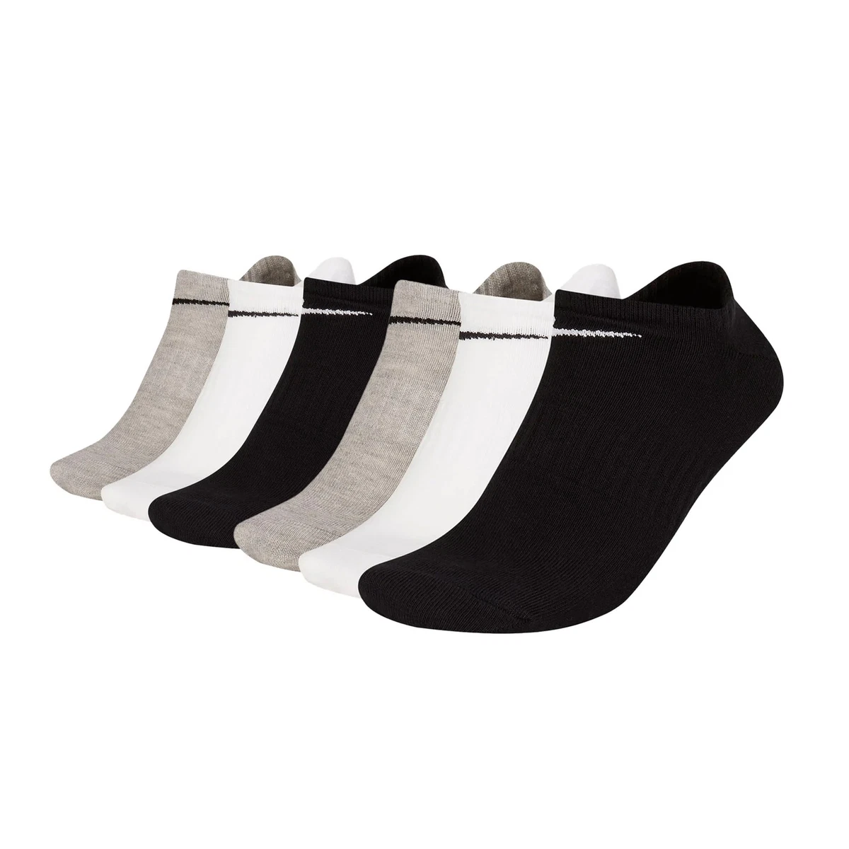 NIKE Unisex 6er Pack Sneaker Sportsocken - Everyday, Lightweight No Show, ein...