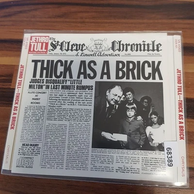 JETHRO TULL thick as a brick DIGITAL AUDIO DISC CORP. USA EX/EX (CD Album, Pop) - Bild 1 von 3
