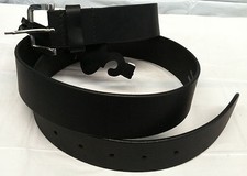 New men Belt 30-32 Solid Leather only No fillings Genuine cowhide Silver Buckle