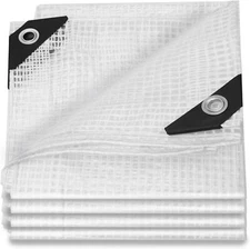 16 Mil Heavy Duty Clear Tarp Canopy Waterproof UV Resistant Tarpaulin Cover