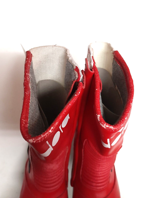 Original Vintage Diadora Red White Motorcycle Boots Size 39 | eBay