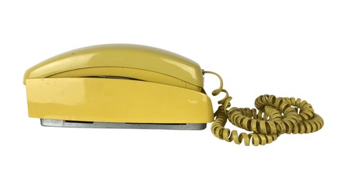 Vintage Yellow Trimline Pushbutton Wall Mount / Desktop Telephone Phone Untested - Picture 2 of 7