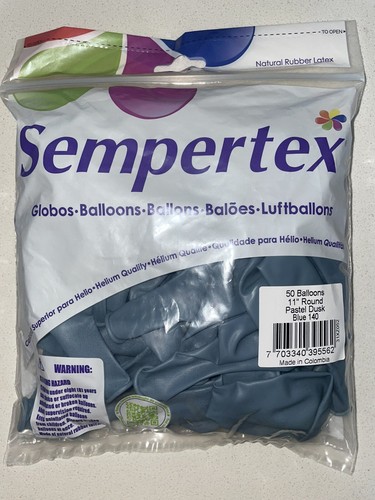 Sempertex (50 Count) Pastel Dusk Blue 11 Inch Round Balloons