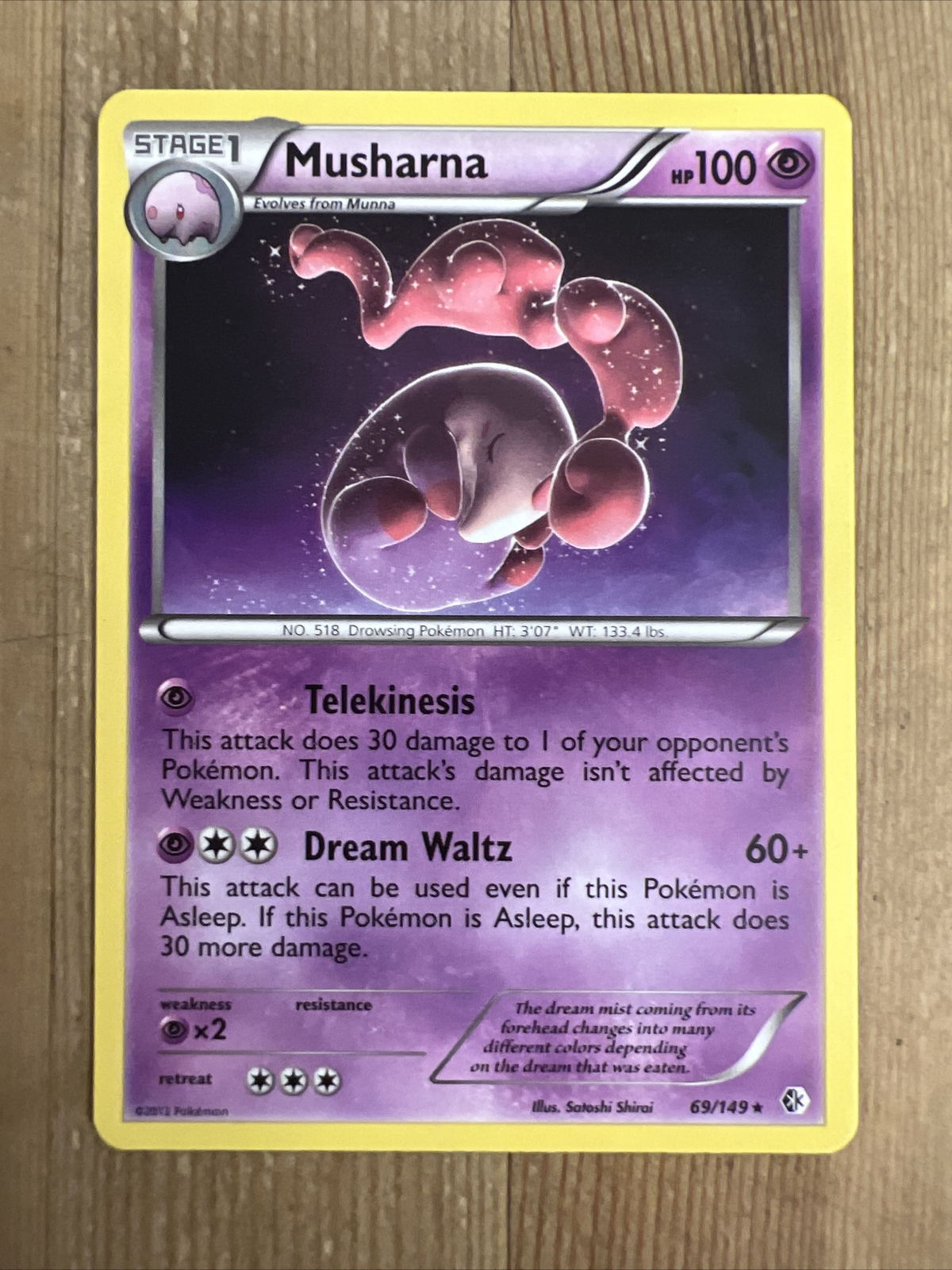 Pokémon TCG Musharna Boundaries Crossed 69/149 Regular Rare LP