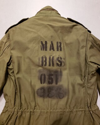 Vintage 70s Vietnam US Army Military M-65 Field Coat Jacket USMC