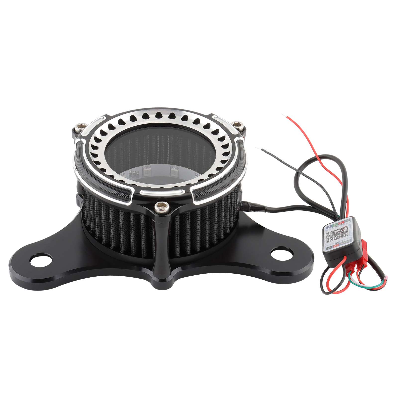 Air Filter Cleaner Intake Filter W/LED For Harley Touring Road King