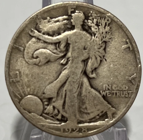 1928 S Walking Liberty Silver Half Dollar VG+ Free Shipping With Five Items A2