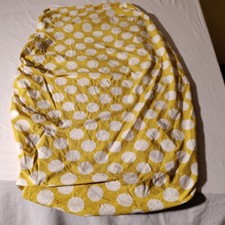 The Land Of Nod Fitted Crib Sheet Yellow w/ White Polka Dots 1 CRYE Peep Dot