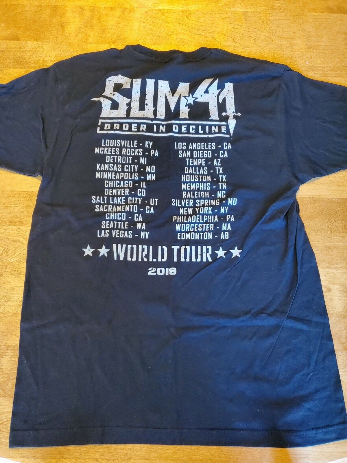 sum 41 tour tshirt