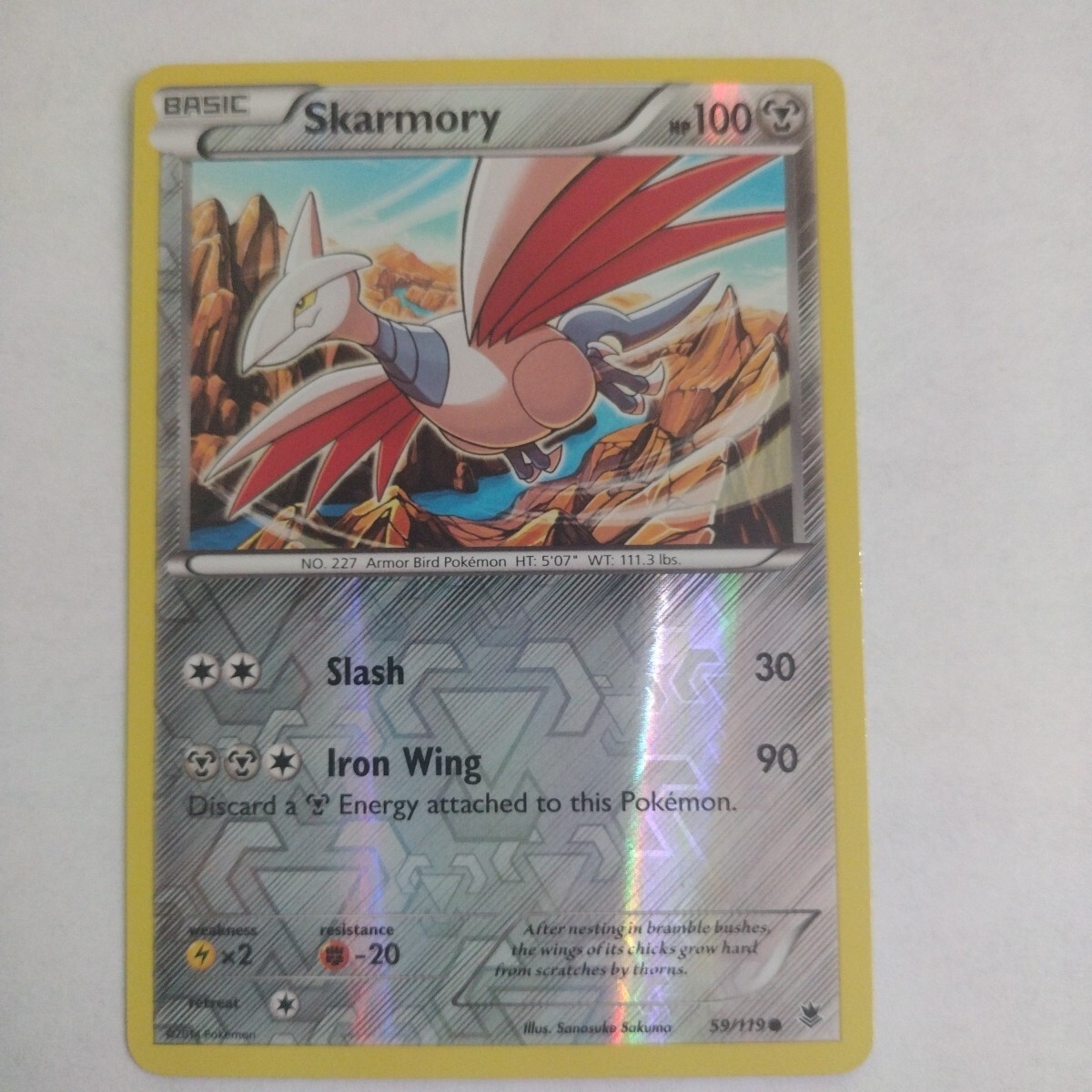 Skarmory - XY Roaring Skies 59/119 Pokemon TCG Card LP