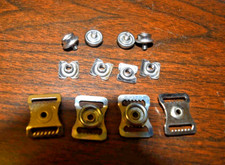 NEW Football Helmet Hardware: 4 Snaps w/ T-Nuts, 4 Schutt Chinstrap Buckles
