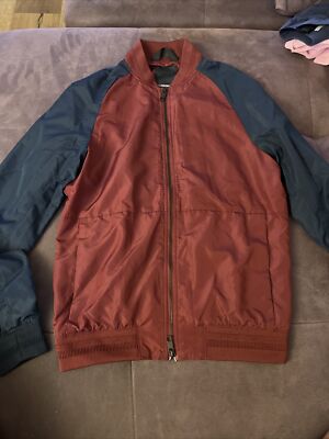 J. Lindeberg Bomberjacke Burgundy Blau Dunkelrot Np. 199 Euro Neuwertig