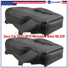 2 For 12-15 Mercedes Benz ML350 ML250 Driver & Passenger Bottom Seat Cover Black