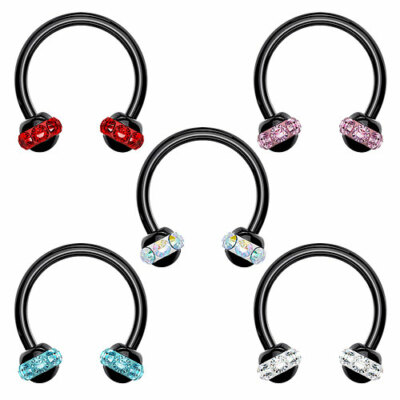 Taffstyle Labret-Piercing Stecker Mit Kristall – Für Lippe, Ohr, Nase, Hautfreundlich 316L Stahl, 1.2mm Stärke