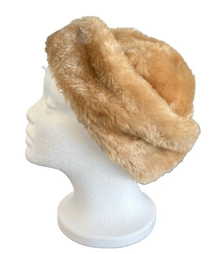 Vintage Duchess Women’s Taupe Fur Hat, Made in Italy Vintage Beige Duchess Italy Fur Felt Hat Ladies Womens  main image 4