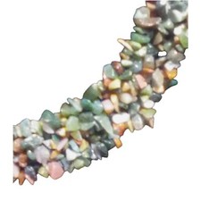 Gemstone chipped multi strand Raw Multi Stone Necklace