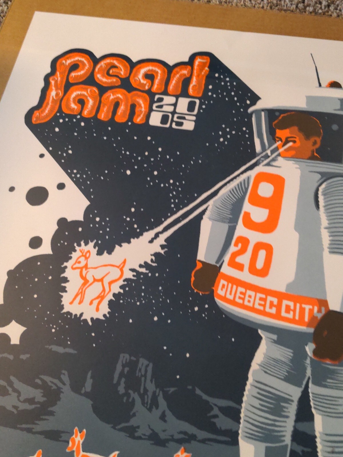 PEARL JAM 2005 QUEBEC CITY POSTER TOUR DU CANADA COLLISEE PEPSI ARENA 9