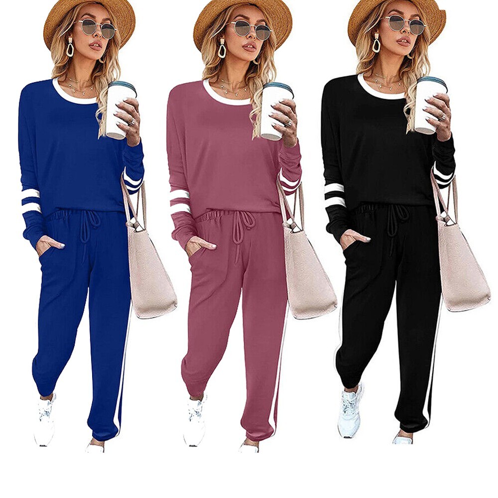 Women Two Piece Outfits Sweatsuit Set Sweatshirt and Pants Tracksuit Lounge Set
