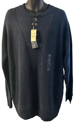 NWT RedHead Sweater Men s Sz XLT Tall Variegated Sweater Buttons Cotton Acrylic